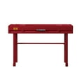 thumbnail image 2 of Bowery Hill Contemporary Vanity Computer Office Home Metal Desk in Red, 2 of 6