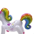 Large 24-Inch Inflatable Rainbow Unicorn - Colorful Pool Float & Birthday Party Decoration