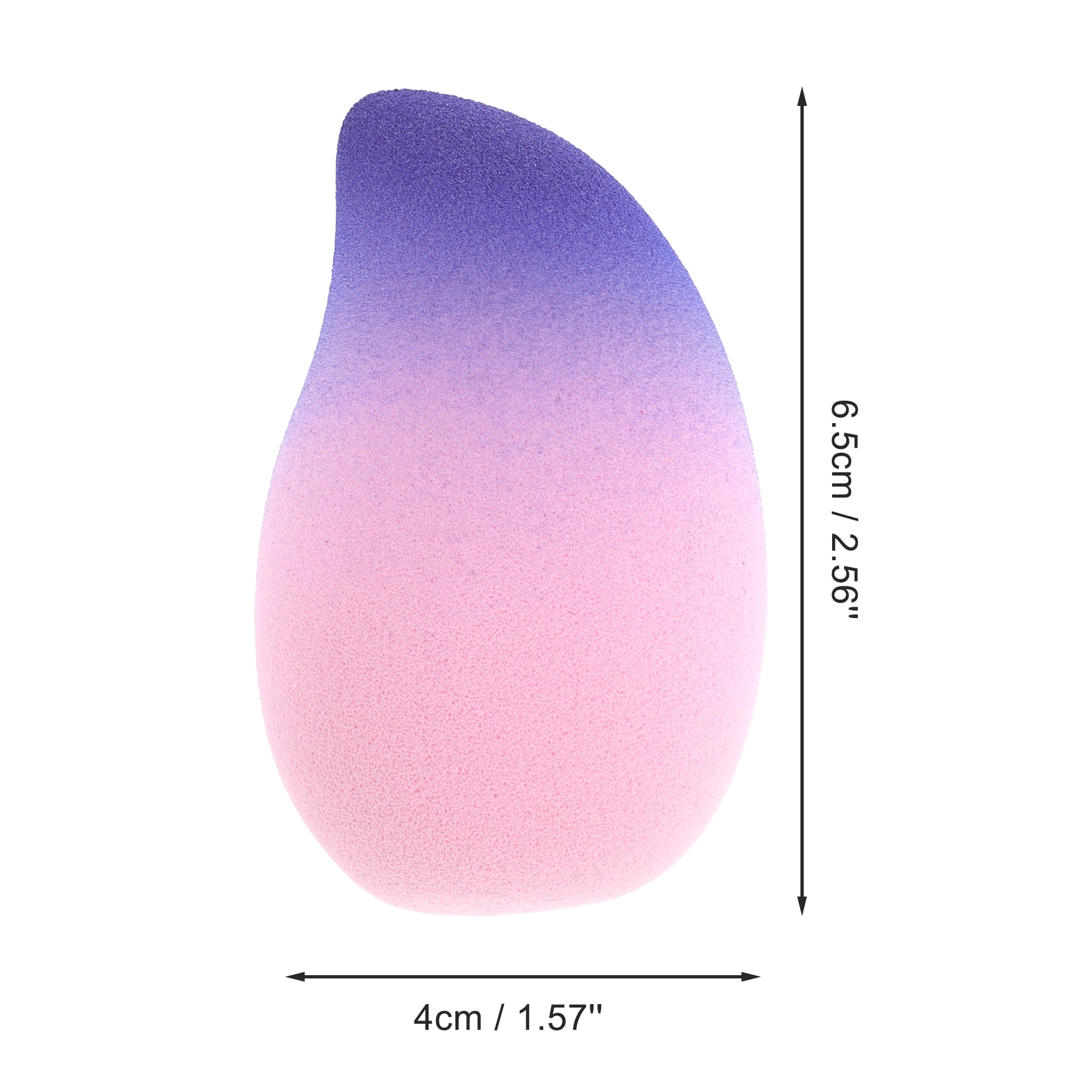 Unique Bargains 1 Pc Gradient Mango Face Makeup Sponge for Makeup Application Pink, Blue