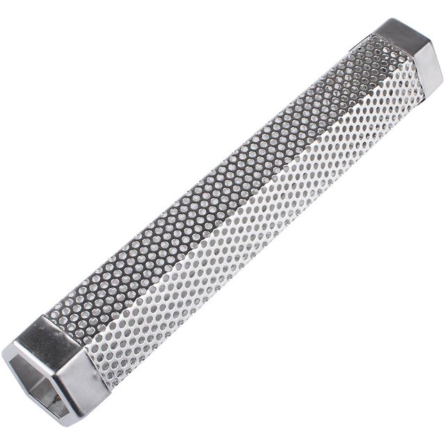 Tubo ahumador de pellets con forma hexagonal de 6", generador de humo para barbacoa perforado, acero inoxidable 304 de alta calidad, mejora el sabor ahumado de los alimentos a la parrilla y S