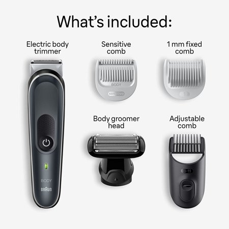 Body Groomer Series 5 5360, Cordless Electric Body Groomer for Men, Waterproof with SkinSecure Technology and 100-Minute Battery Life