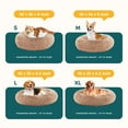 thumbnail image 6 of CONCETTA Cozy Nest Dog Bed – Soft Plush Anti-Anxiety Donut Design, 24 Inch, Machine Washable, Brown, 6 of 6