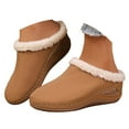 thumbnail image 3 of Slippers for Women,Winter On Shoes For Indoor Outdoor Cozy Lined Comfort Clogs With Sloped Heel Warm Non Sole,Womens Slippers,Khaki,7.5, 3 of 9