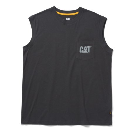 Caterpillar Men's Trademark Sleeveless T-Shirt, Dark Shadow, Extra Large