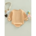 thumbnail image 4 of goowrom Barboteuse Bébé Saint-Valentin Filles Garçons Imprimé Lettre Manches Longues Col Rond Combinaisons Automne Hiver Justaucorps, 4 of 9