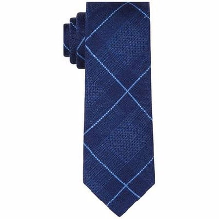 Lauren Ralph Lauren Men’s Exploded Glen Check Slim Wool Tie – Navy