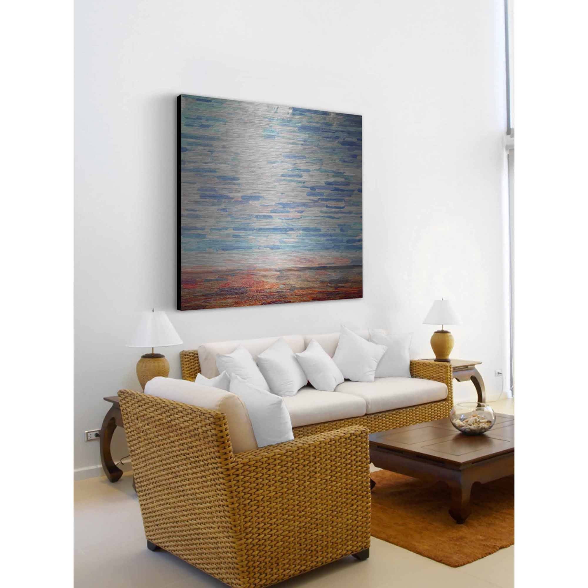 Parvez Taj  'Forgotten' Painting Print on Brushed Aluminum 18 x 18
