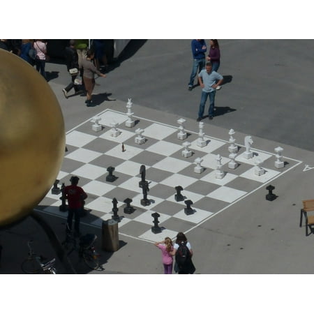 Canvas Print Chess Chess Game Street Chess Play Chess Player Stretched Canvas 10 x