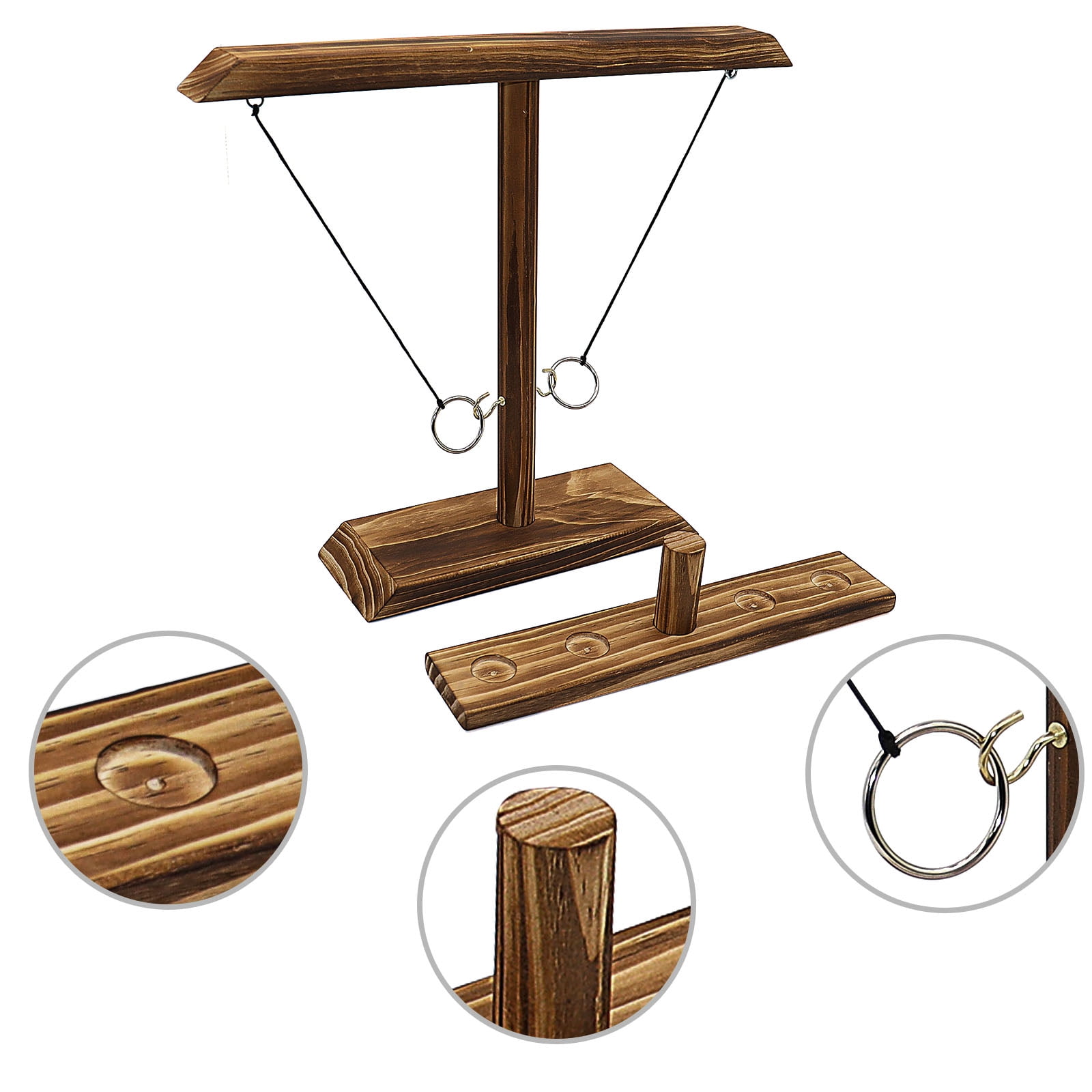 Details about   Ring Toss with Shot Ladder Bundle Game Handmade Wooden Hook Battle Outdoor USA 