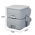 thumbnail image 4 of Topcobe Portable Travel Toilet with Press Flush Pump for Camping Boating - 5.3 Gallon, Gray, 4 of 10