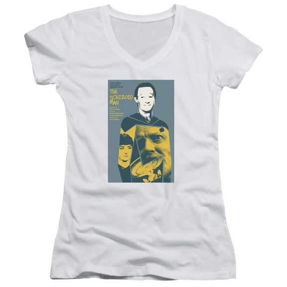 Star Trek Tng Season 2 Episode 6 Junior Women's V-Neck T-Shirt White