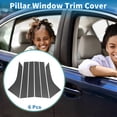 thumbnail image 2 of Unique Bargains Door Pillar Window Trim Anti Scratch Sticker Pillar Posts Door Outer Exterior Cover for Ford Focus 2008-2011 Carbon Fiber Pattern Black, 2 of 8