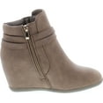 thumbnail image 6 of Static Footwear Cici-9 Womens Comfy Almond Toe Platform Hidden Wedge Ankle Bootie, 6 of 7