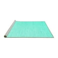 thumbnail image 2 of Ahgly Company Machine Washable Indoor Square Solid Turquoise Blue Modern Area Rugs, 7' Square, 2 of 4