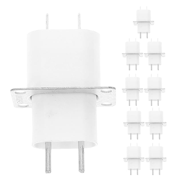 10 conectores de terminales de filamento para tubo de magnetrón de microondas de repuesto, adaptador convertidor de pines, conector de magnetrón para horno microondas