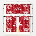 thumbnail image 4 of Christmas Deer Snow Kitchen Curtains with Valance and Tier Sets 36 Inch, 3 Pieces Snowflake Tree Rod Pocket Drapes Window Treatment Curtains for Kitchen Over Sink Bed Room Decor, 4 of 6