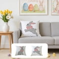 thumbnail image 2 of Under $5 Easter Embroidered Throw Pillow Covers 18x18" Easter Decorative Pillow Cases Easter Bunny Decorations Rabbit Pattern Sofa Couch Cushions for Happy Easter Spring Decor, 2 of 7
