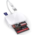 thumbnail image 2 of SD Card Reader, 4 in 1 USB C to SD/TF/CF/MS Card Reader with USB to USB C Adapter Memroy Card Reader for  17/16/15 Pro Max  Pro  Pro/Air  M4/M3/M2  Phone/Tablet PC (White), 2 of 9