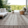 thumbnail image 6 of Addison Rugs Chantille Indoor/Outdoor Transitional Stripes Taupe Washable Rectangle Rug, 5' x 7'6", 6 of 6