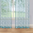 thumbnail image 7 of EastVita 2 Panels Sheer Window Curtains, Leaves Embroidered Window Curtains Faux Linen Textured Solid Grommet Voile Drapes for Living Room, 7 of 7