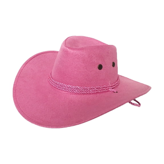 XDIAHBPL Cowboy Hat Men Cowboy Western Cap Wide Sun Winter Womens Hats Pink