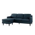 thumbnail image 3 of Mid Century Sectional Sofa, Linen Fabric L Shape Couch, Polo Blue, 3 of 6