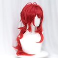 thumbnail image 5 of Max Beauty Anime Pink and Green Wig for Mitsuri Cosplay Braided Hair Wig with Pigtails Halloween Party + Cap, 5 of 7