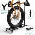 thumbnail image 6 of HaiCube Vertical Bike Stand, Fits Wheels Up to 29 Inch, Freestanding Space-Saving Bike Rack with Weels, Adjustable Height Upright Bicycle Floor Holder, No Drilling, 6 of 10