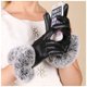 thumbnail image 3 of Guantes cálidos de lana para mujer, guantes de piel sintética con forro polar, resistentes al frío para conducir, ciclismo, esquí con pantalla táctil, Invierno, 3 of 6