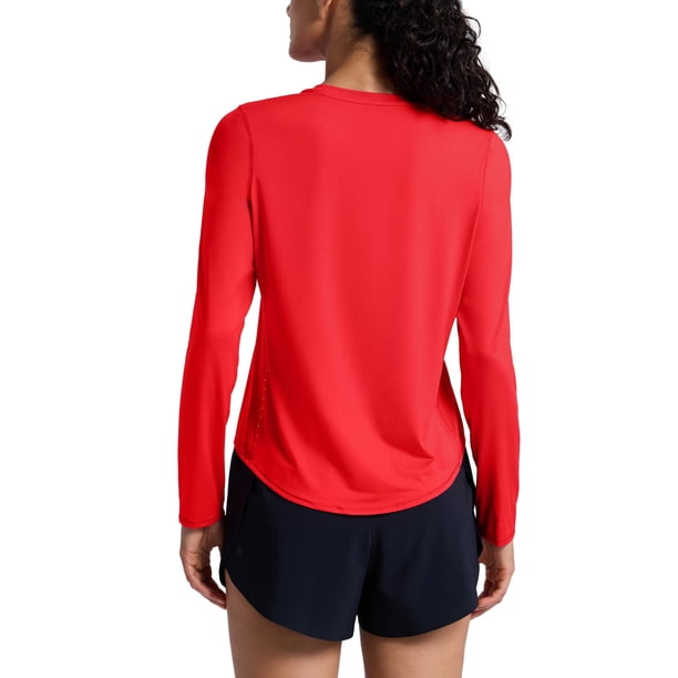 Remera CRZ YOGA Ligera de Manga Larga con Protección Solar UPF50+ Roja L