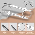 thumbnail image 4 of ONTAKI Facial Hair Grooming Scissors 2 Pack Curved & Straight Blade Precision Trimming Kit for Barbers, 4 of 7