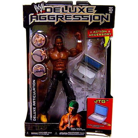 figure wwe jtg action WWE Aggression Deluxe Wrestling JTG Action 19 Series