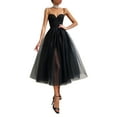 thumbnail image 2 of Douhoow Women Elegant Ball Gown Dress Fashion Sleeveless Tulle Mesh Dress Solid Sundress, 2 of 6