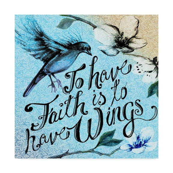 Trademark Fine Art 'Birdie Words Ii' Canvas Art by Art Licensing Studio