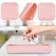 thumbnail image 1 of Minnieouse El bolso durable del tenedor de cepillo del viaje del gel de silicona para los cepillos del mismo tamaño viaja el tenedor de cepillo Ayudas para vestirse con gancho de botón Rosa, 1 of 6