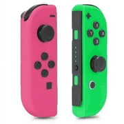 Switch Wireless Controllers Replacement Wireless Gamepad Joy-con Dual Vibration (Green & Pink)