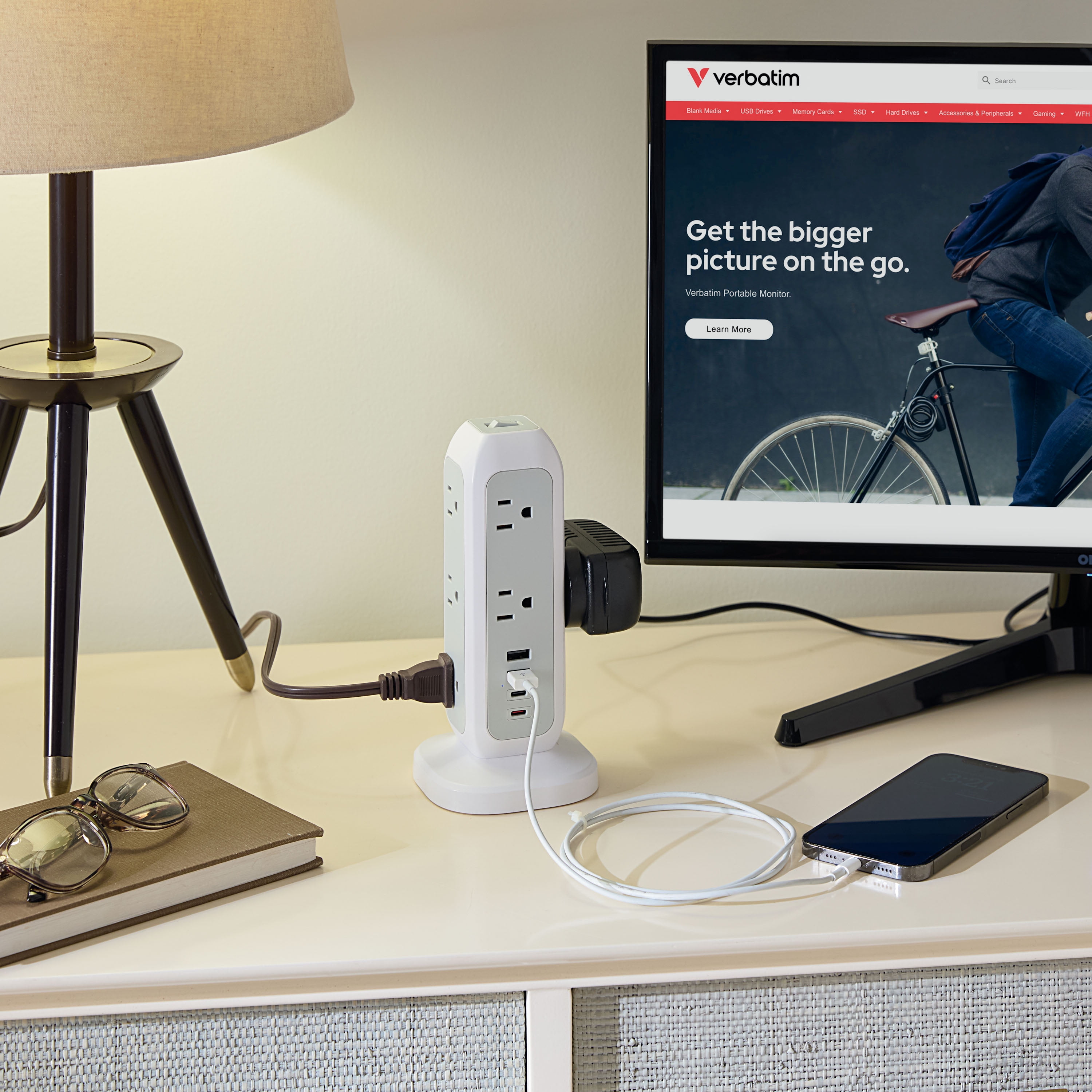Verbatim Power Strip Tower USB-C/USB- A
