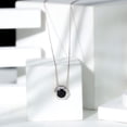 thumbnail image 5 of Rosec Jewels Lab Grown Black Diamond Solitaire Pendant Necklace - with Chain - 8mm Round - AAAA Grade Certified - with Jewelry Box, 18K White Gold, 5 of 8