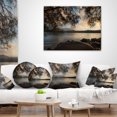 thumbnail image 3 of Designart Sunrise from Hawsbury River - Seashore Throw Pillow - 18x18, 3 of 4