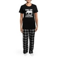 thumbnail image 4 of CafePress - Save The Chubby Unicorn Women's Dark Pajamas - Women's Short Sleeve Print T-Shirt and Pants Dark Cotton Pajama Set, 4 of 7