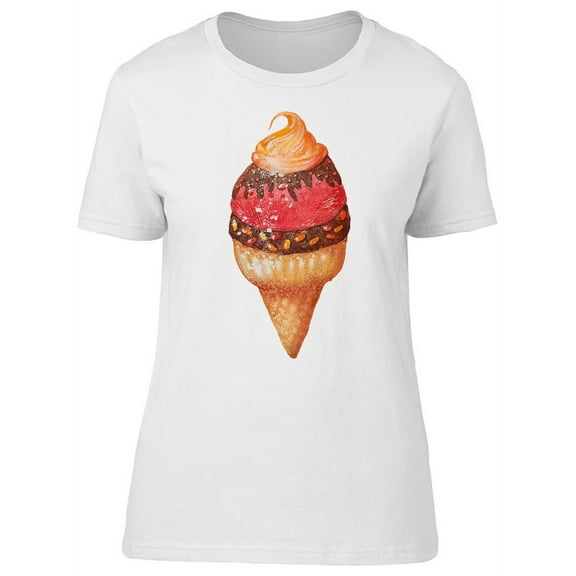 Fruit And Chocolate Ice Cream T-Shirt Women -Image by Shutterstock, Female x-Large