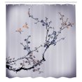 thumbnail image 2 of Ambesonne Nature Shower Curtain, Birds Cherry Branches Style, 69"Wx70"L, Purple Grey, 2 of 4