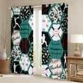 thumbnail image 2 of Castle Fairy Kids Teens Sport Baseball Blackout Curtains Set of 2 (52x84 Each),Abstract Geometric Honeycomb Window Curtains,Ball Gamer Curtains and Drapes,Super Cozy Room Decor, 2 of 6