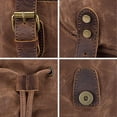 thumbnail image 6 of CAILDANL Leather Backpack for Men, Waxed Canvas Shoulder Rucksack Carry-On Travel Backpack, 6 of 9