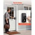 thumbnail image 3 of KFFKFF Keyless Entry Door Lock, Touchpad Electronic Deadbolt with IC Card, Customizable User Codes, Keyed Entry, Auto Lock, Anti-Peeking Password,Matte Black, 3 of 9