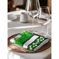thumbnail image 6 of Saint Patrick's Day Cloth Napkins Set of 4 Reusable Dinner Napkins, Spring Green Lucky Three Grass Truck Cocktail Napkin Washable Table Napkins for Wedding/Holiday Party/Baby Shower 20"x20", 6 of 7