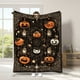 thumbnail image 1 of Halloween Flannel Throw Blanket Pumpkin Maple Leaf Print Lightweight Soft Warm Shawl for Adults Couch Bed Decor All Season Home Outdoor Camping Gift, 1 of 6
