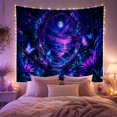 thumbnail image 2 of Bioluminescent Forest At With Night, Mystical Fantasy for Space Lovers, Galaxy Room Decor Room Accent, Mother's Day Gift, Tapestry Wall Hanging for Bedroom and Dorm, 2 of 7