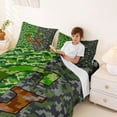 thumbnail image 3 of jejeloiu Kids Gamepad Games Full Size Sheets For Kids,Pixel Theme Initial Letter G Bed Sheets,4 Pieces, 3 of 6
