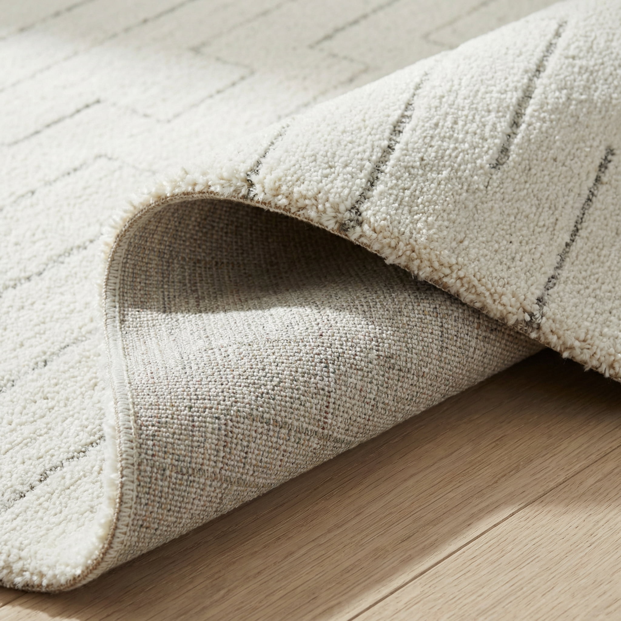 Rug Branch Casa Abstract Indoor Area Rug, Beige Cream, Modern - Living Room, Bedroom, Dining Room, and Kitchen